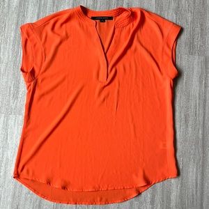 Neon orange 🍊 Cynthia Steffe blouse 👚 - short sleeve. Worn once. Size Medium